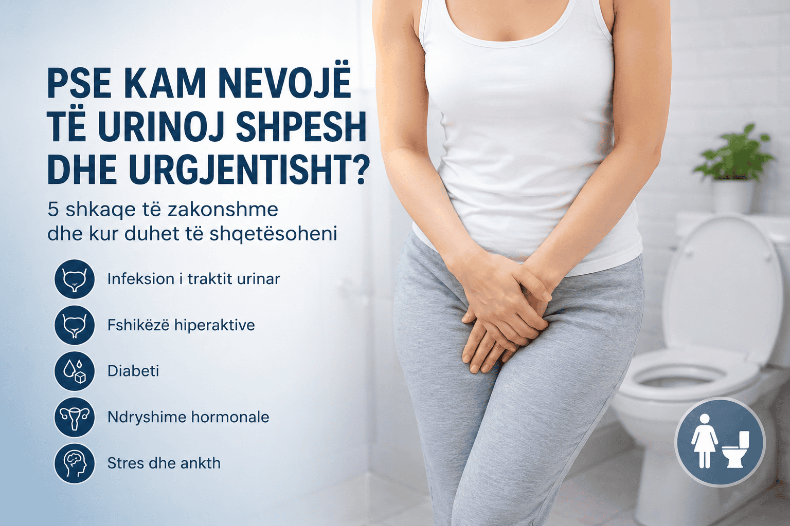 pse kam nevoje te urinoj shpesh dhe urgjentisht