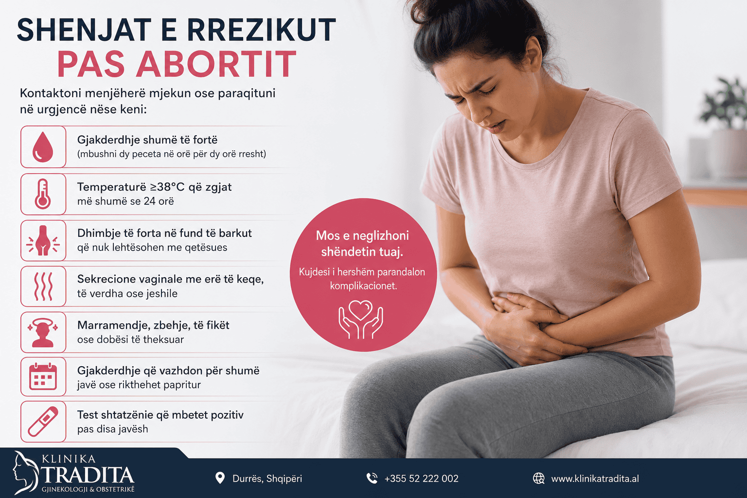 Shenjat e rrezikut pas abortit
